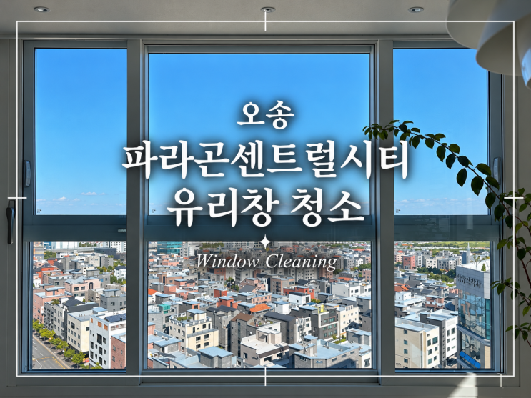 오송 파라곤센트럴시티 아파트 유리창 청소 블로그 대표 썸네일
